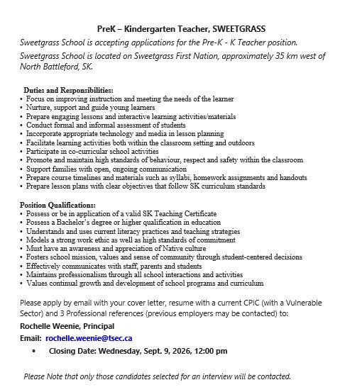 Pre K/Kindergarten Teacher