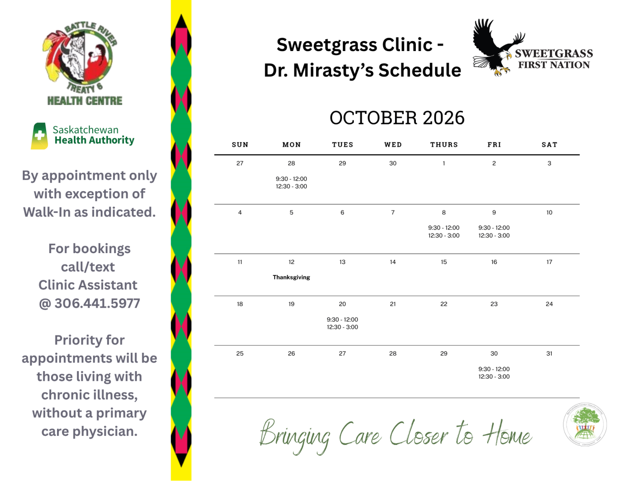 Dr Mirasty Clinic Visits for October