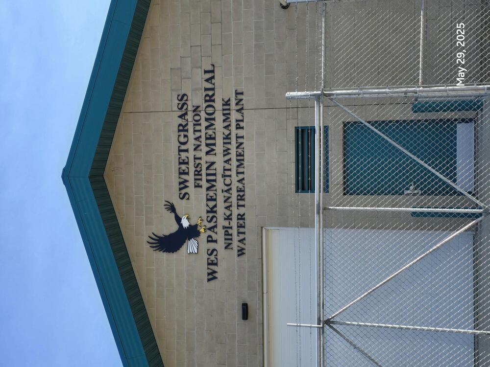 Sweetgrass cuts the ribbon on the Wes Paskemin Memorial Water Treatment Plant