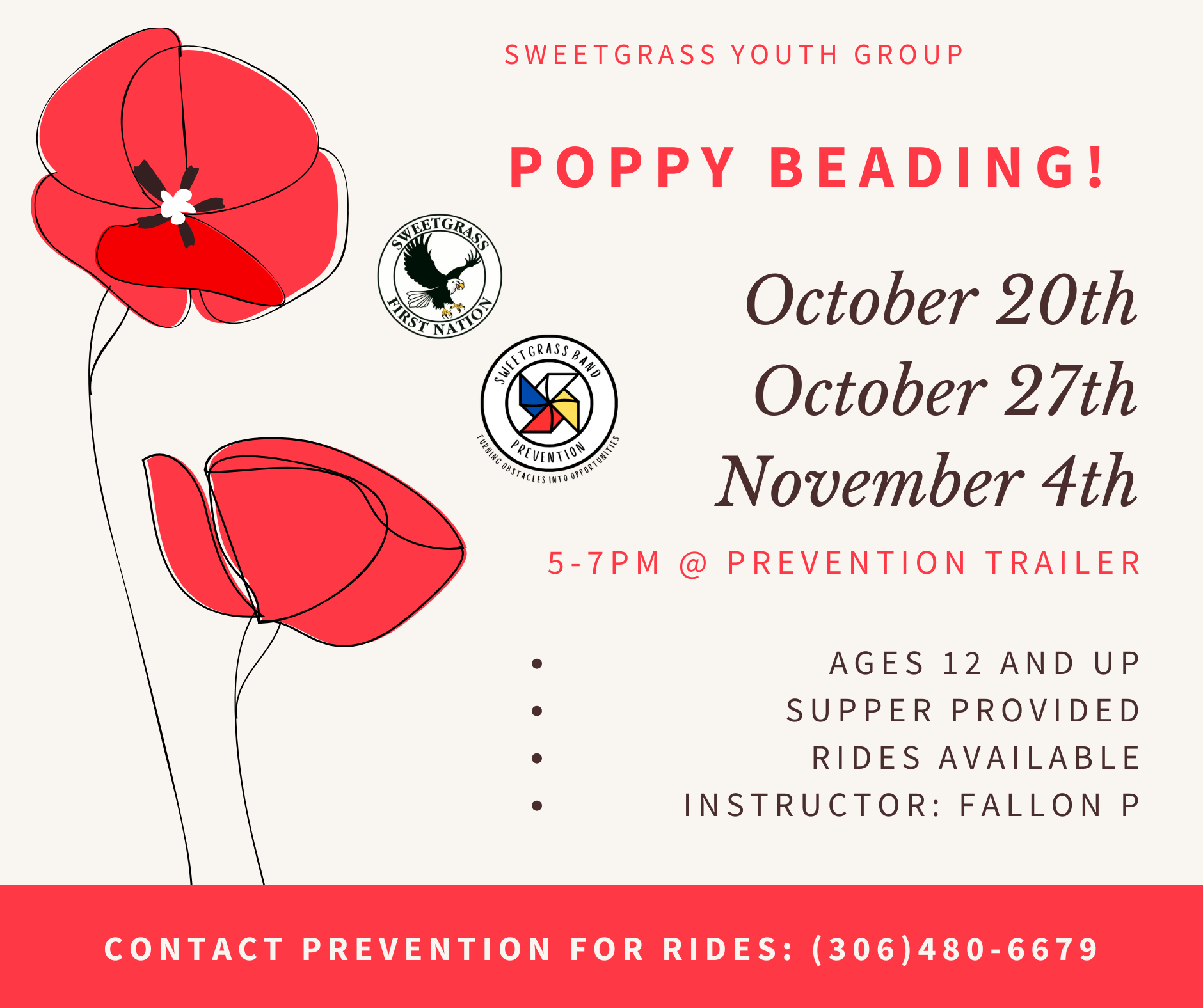 Poppy Beading for Youth
