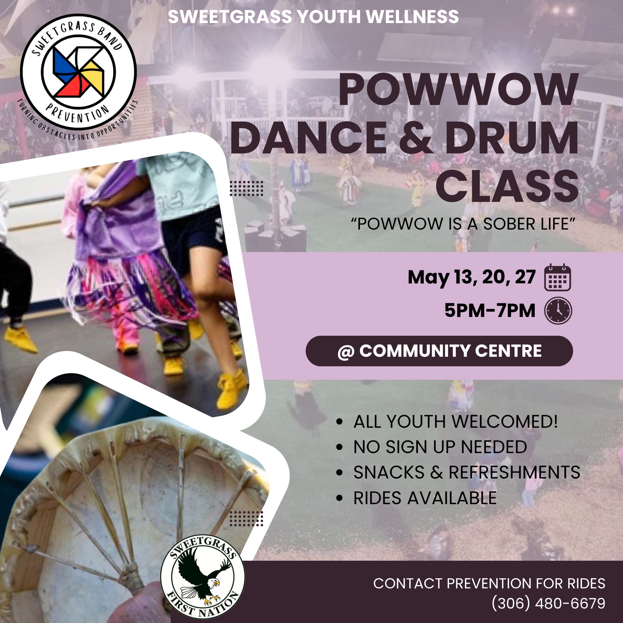 Powwow Dance & Drum Class for May 2025