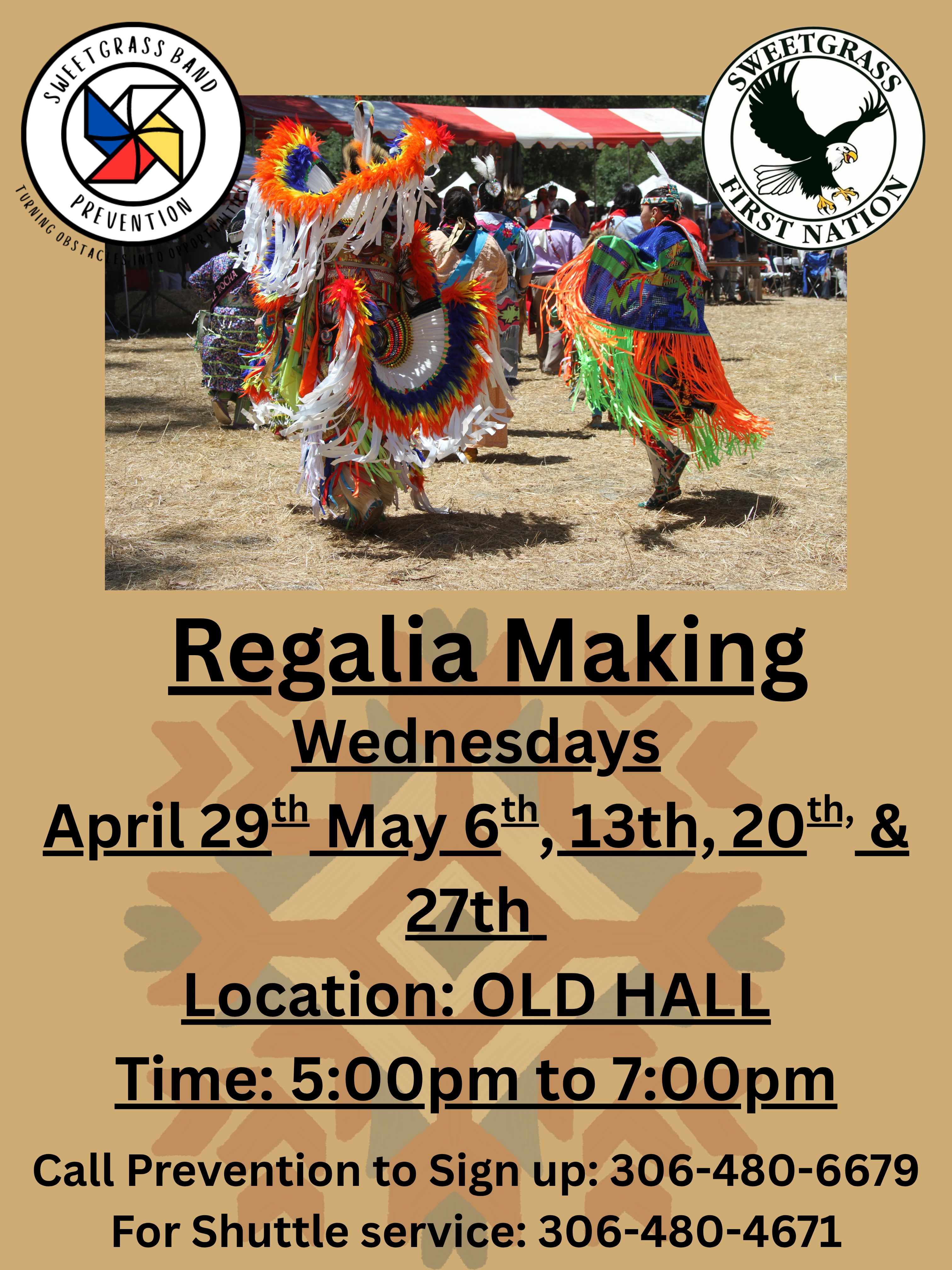 Regalia Making for May 2026
