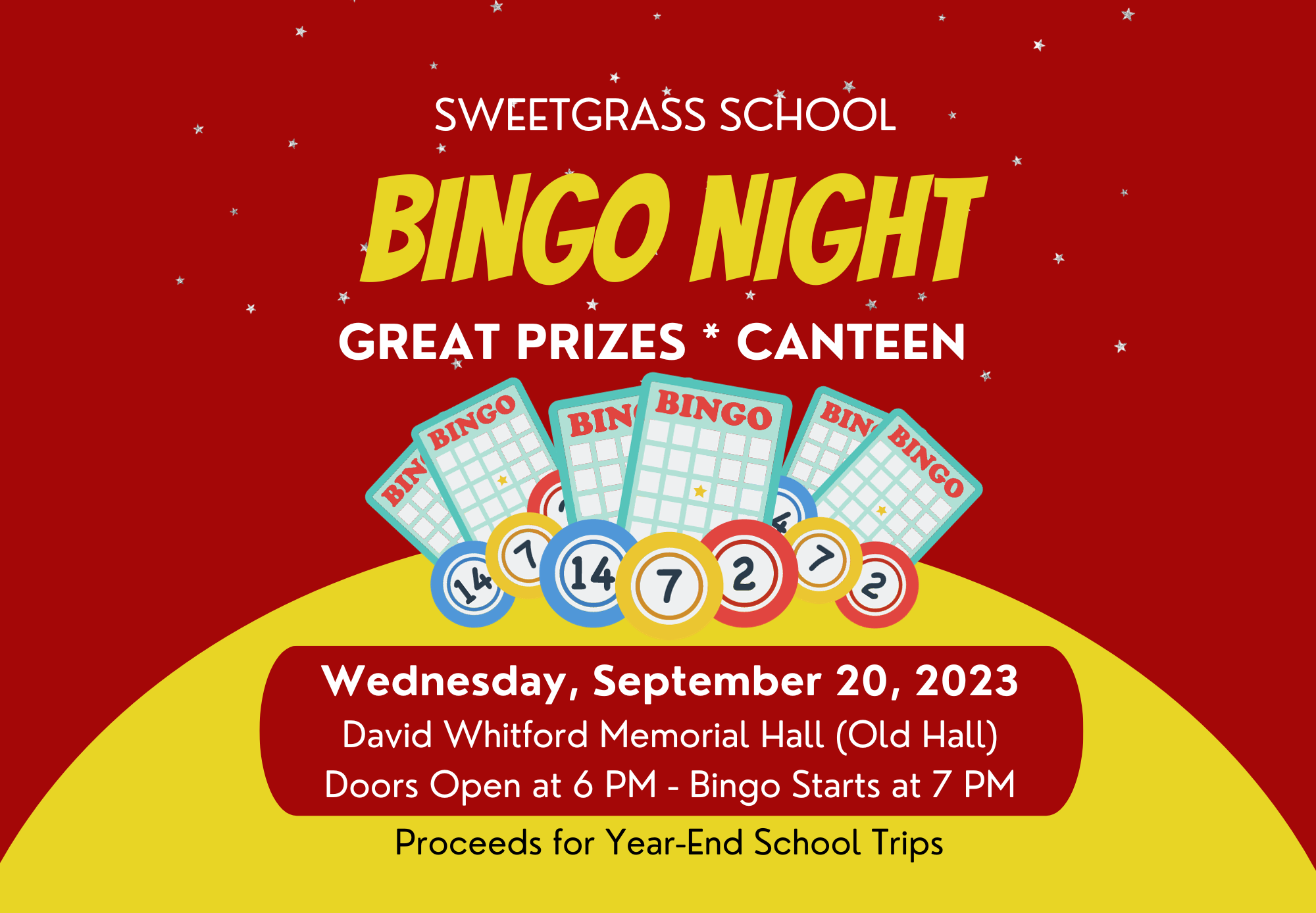 Sweetgrass School Bingo