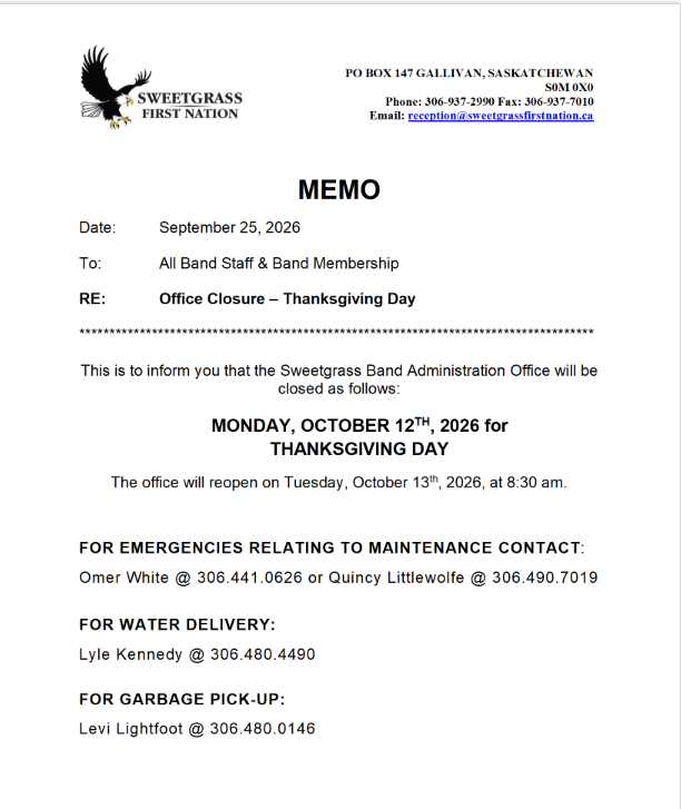 Office Closure September 30