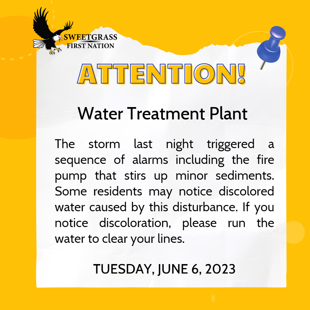 Notice from Water Treatment Plant